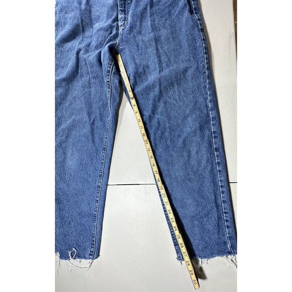Vintage Lee Sz 16 30 x 27.5 High Waist Tapered Leg Mom Jeans High Rise USA - Picture 3 of 9